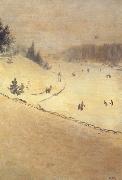 Giuseppe de nittis Field of Snow n.d (nn02) oil painting on canvas